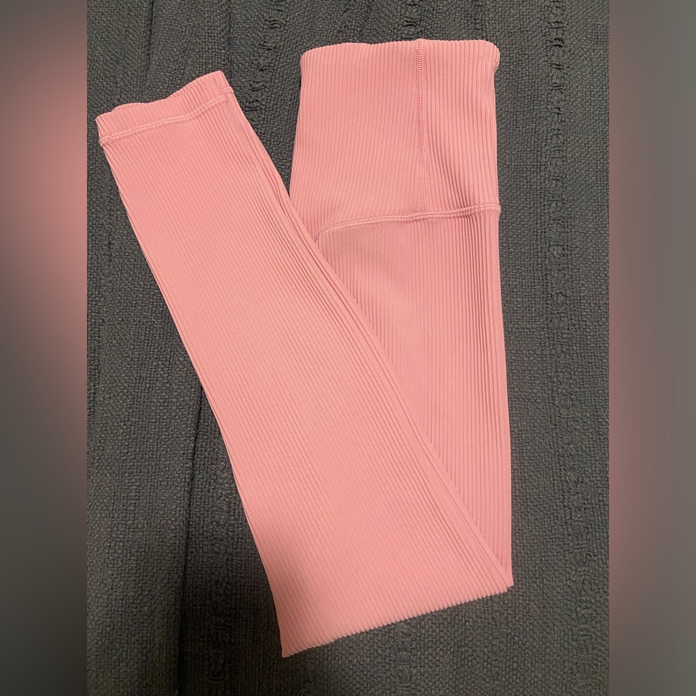 Athleta Elation ribbed tight - pink xsp